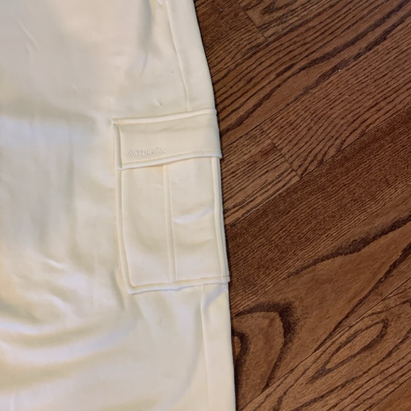 Athleta easy fleece straight cargo pant butter yellow - Picture 2 of 3